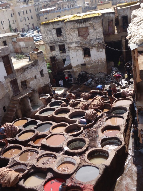 Fez leather tanning